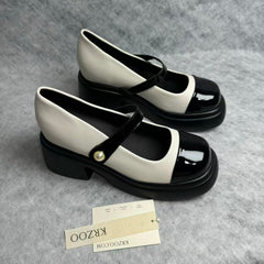 Colored Mary Jane High Heel Shoes