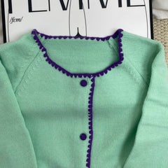 Retro Water Lazy Green Sweater