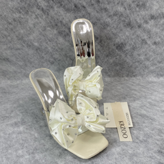 Bows-knotted thin-soled loafers