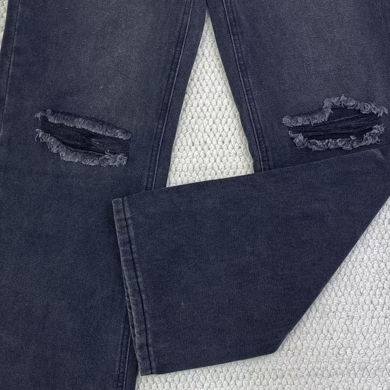 High street washed and distressed heavyweight