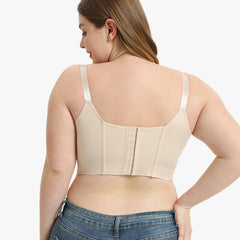 Smoothing Back Push-Up Enhancing Bra-Beige