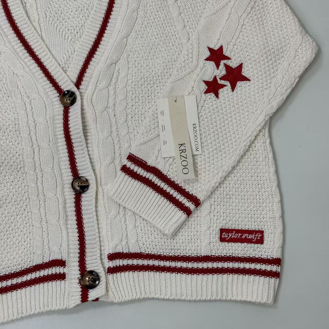 Knitted single-button pullover sweater