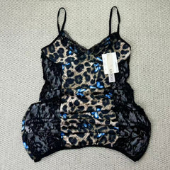 Leopard print butterfly pattern pajamas