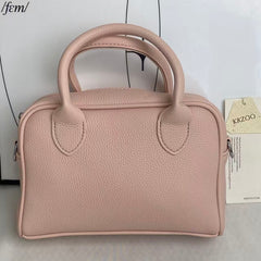 Litchi-patterned shell crossbody bag