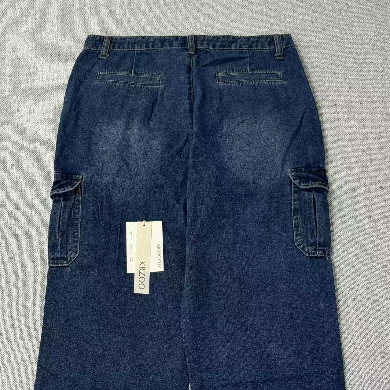 Workwear straight high-waisted jeans