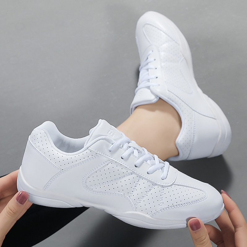 Women's White JazShoes Lace-up Dance Sneakers