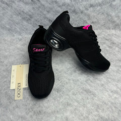 Soft-soled hollow-structured breathable dance shoes