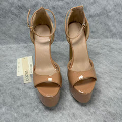 Waterproof platform mid-heel thick-soled high heel