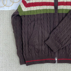 Striped Double-Zip Jacket
