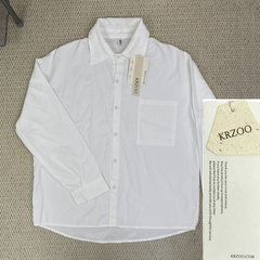 Pure-color long-sleeved shirt