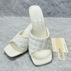 Knitted pointed-toe high-heeled shoes