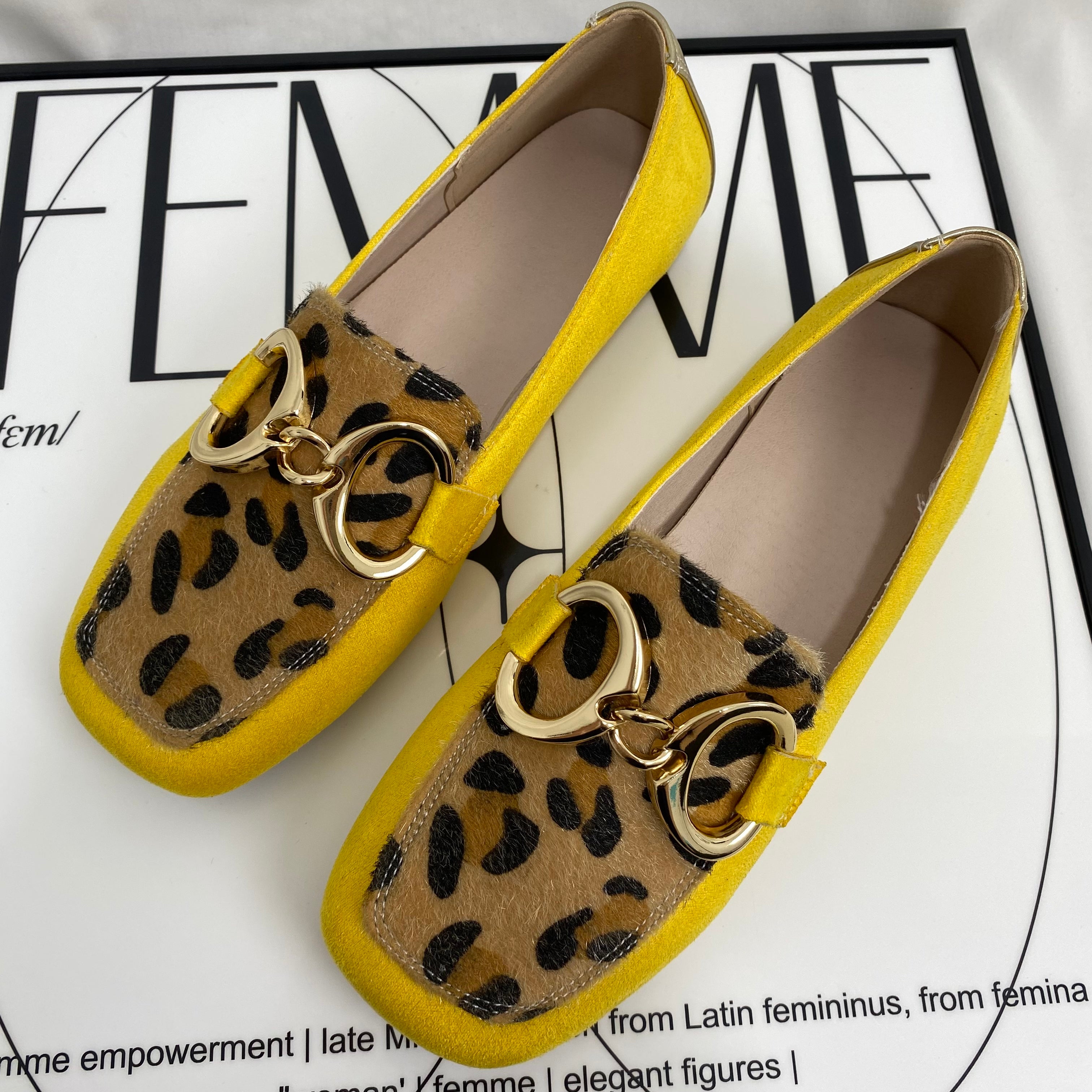 Square-Toe Suede Loafers
