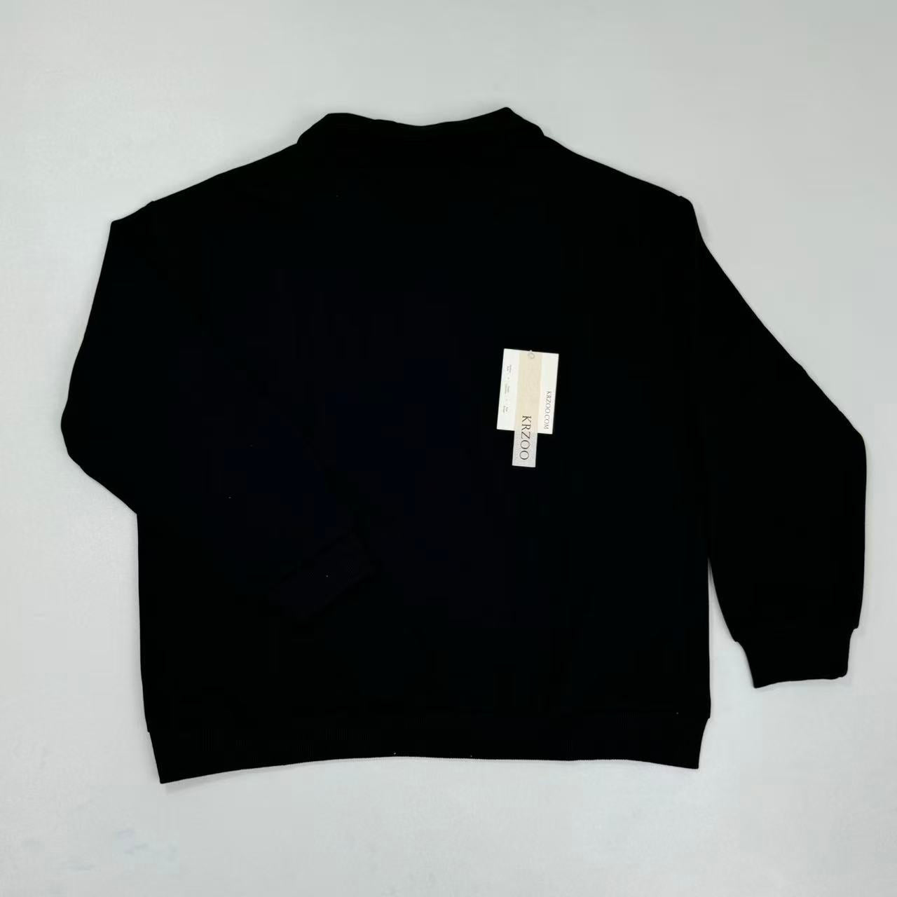 Loose embroidered hooded sweatshirt
