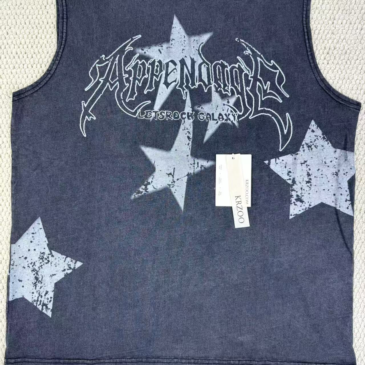 Star-shaped letter printed short-sleeved T-shirt
