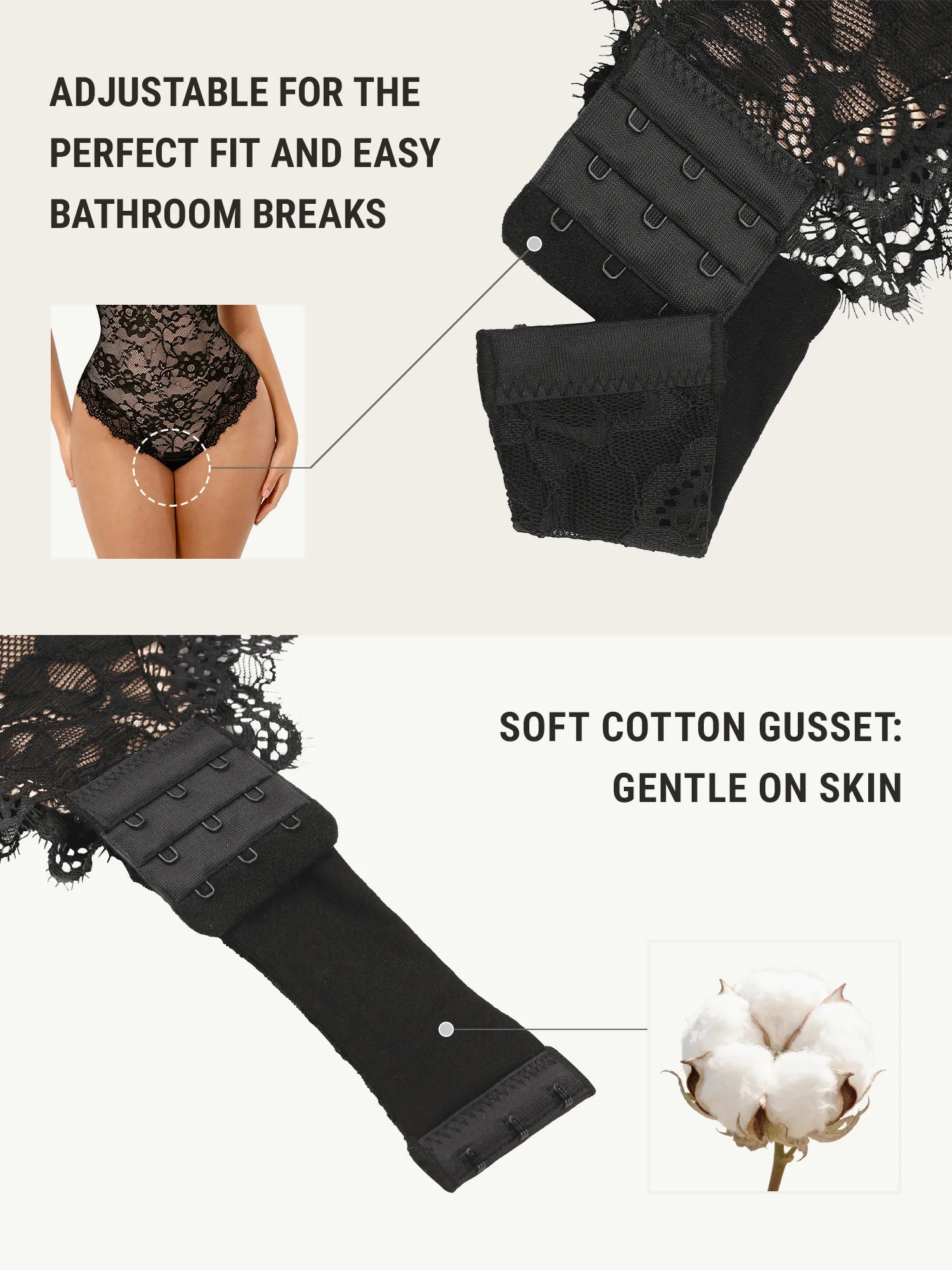 Lace V Neck Full Bodysuit