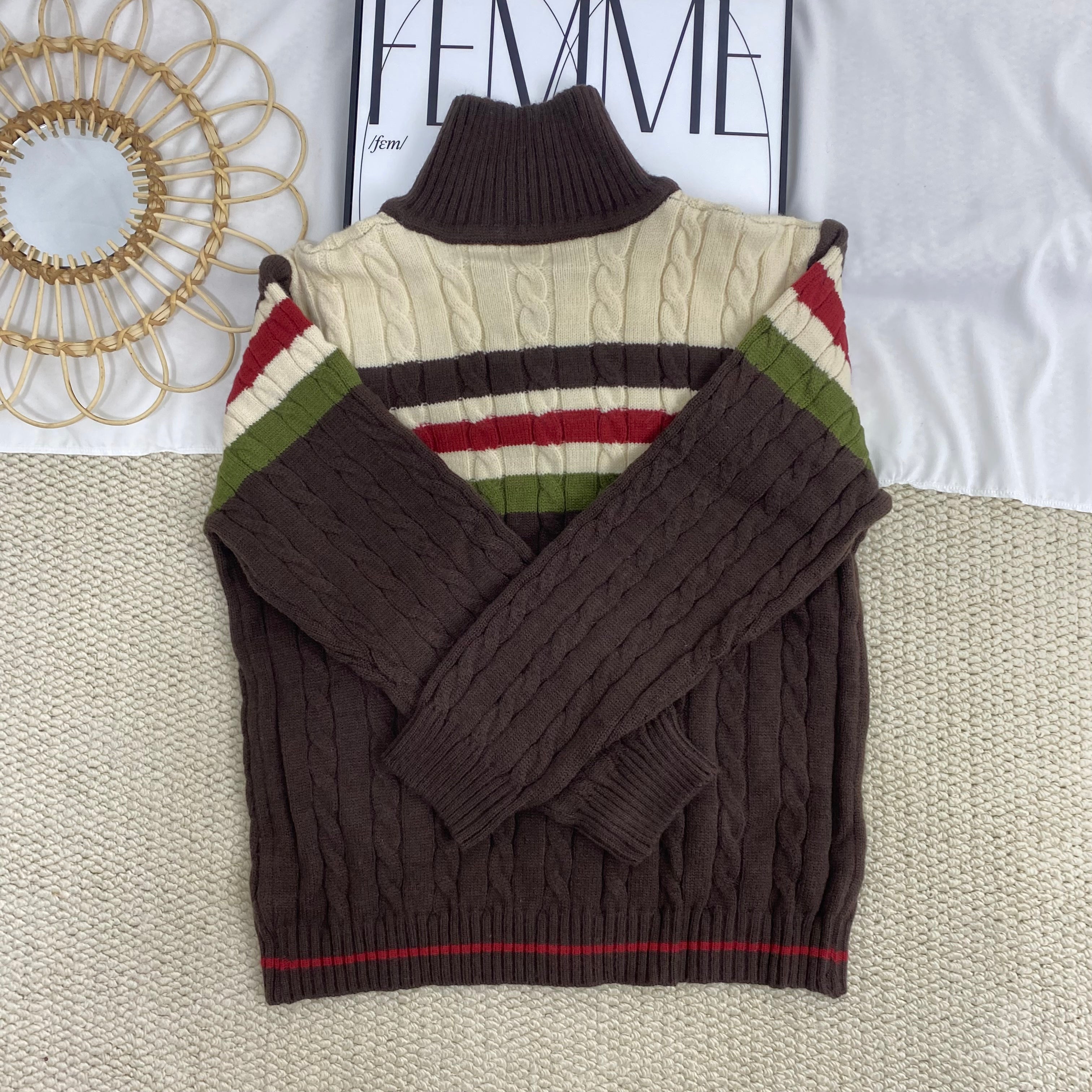 Striped Double-Zip Jacket