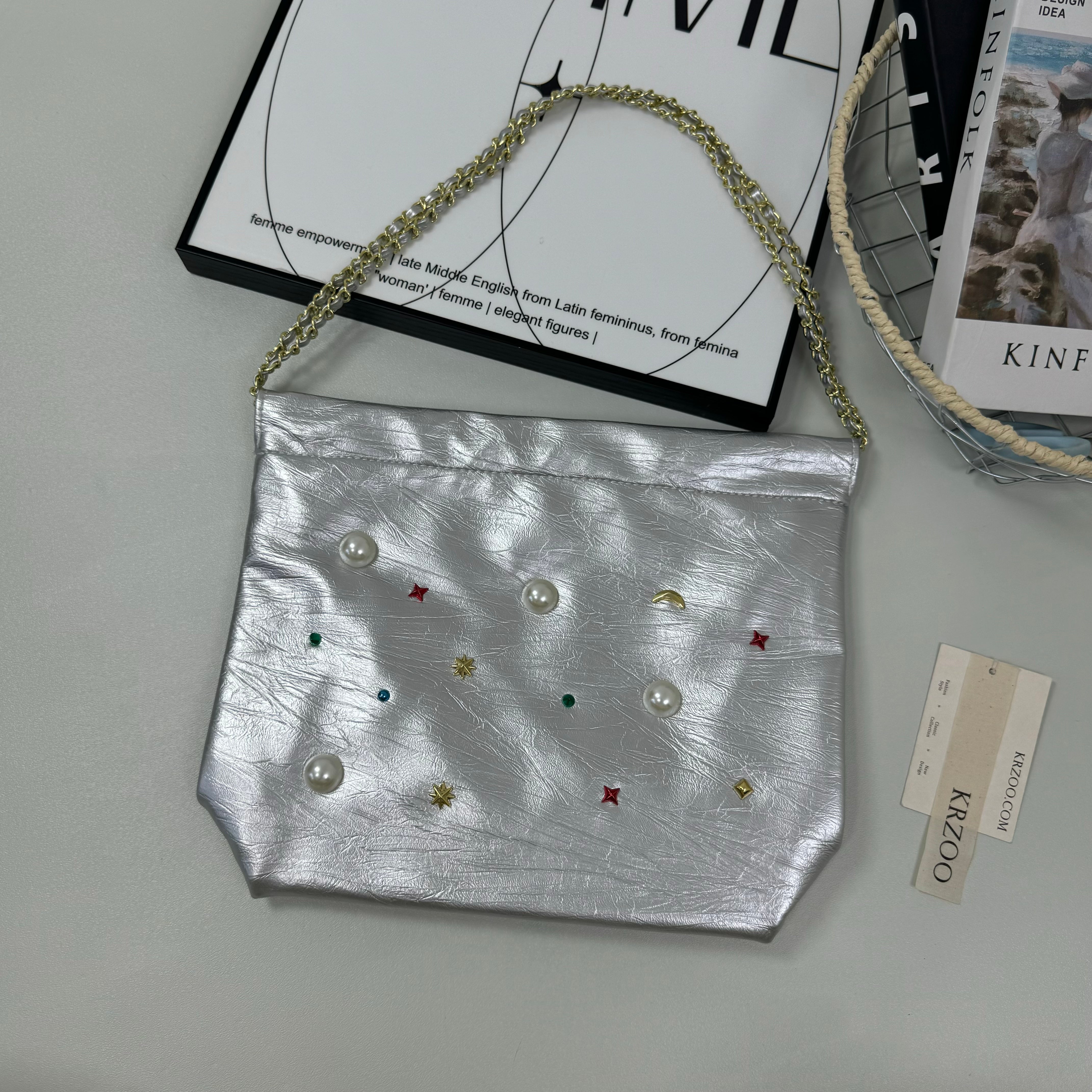 Pearl Chain Shoulder Bag