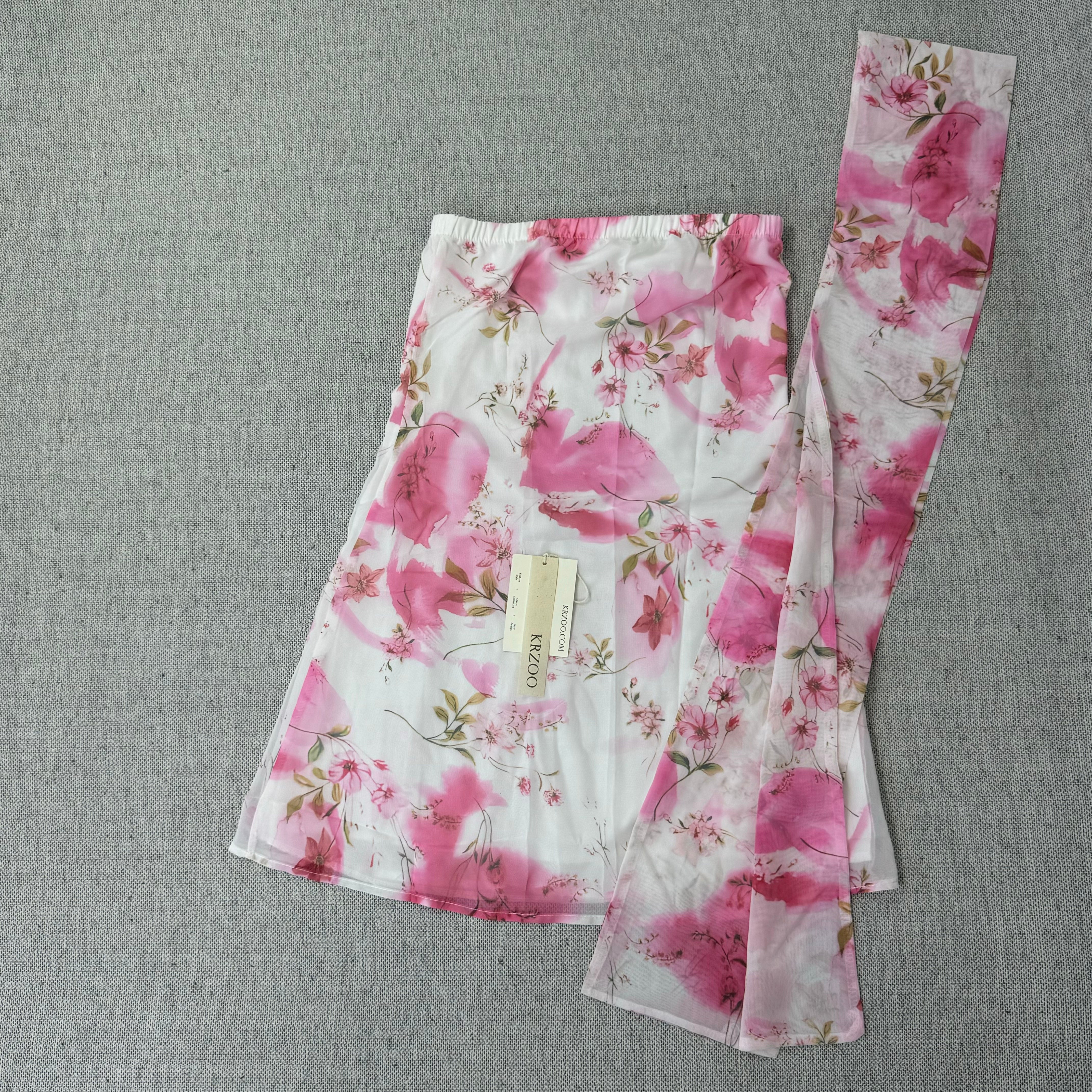 Printed scarf mini dress with dress