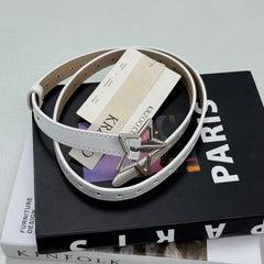 Pentagram alloy buckle star full-hole belt