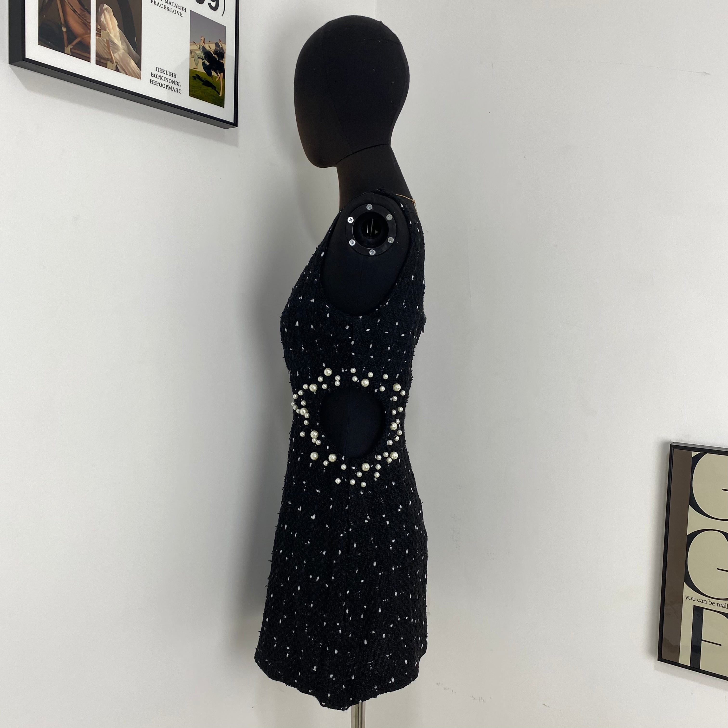 Pearl-Embellished Slip Dress