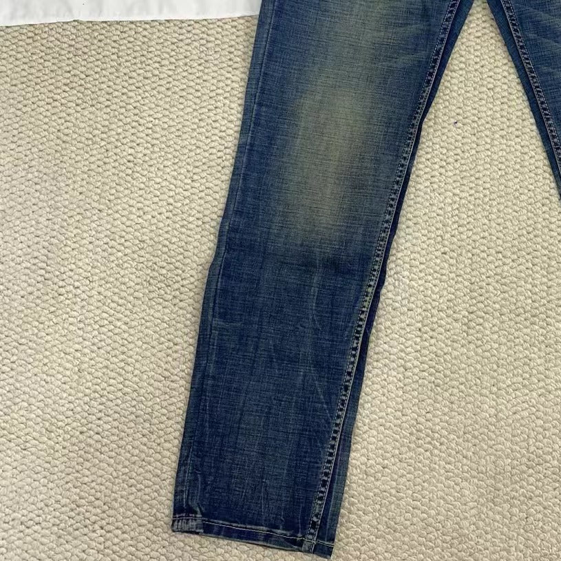 Vintage-Style Distressed Jeans