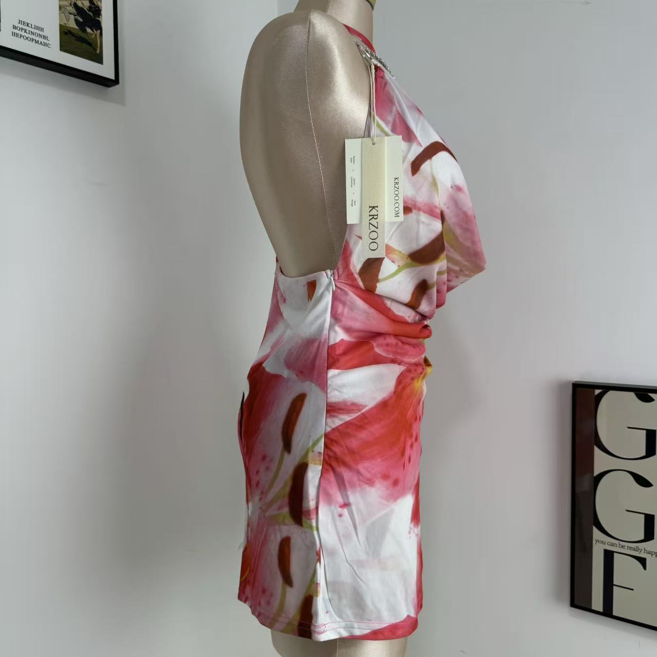 Backless Spaghetti-Strap Dress