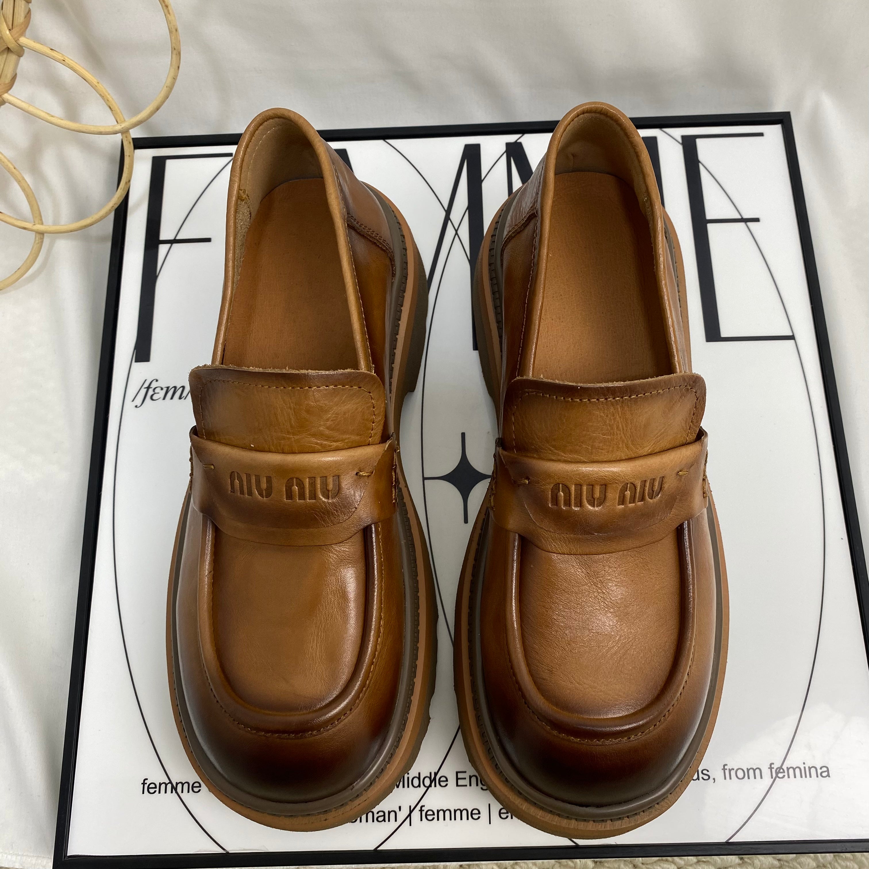 Hand-Scratched Slip-On Loafers