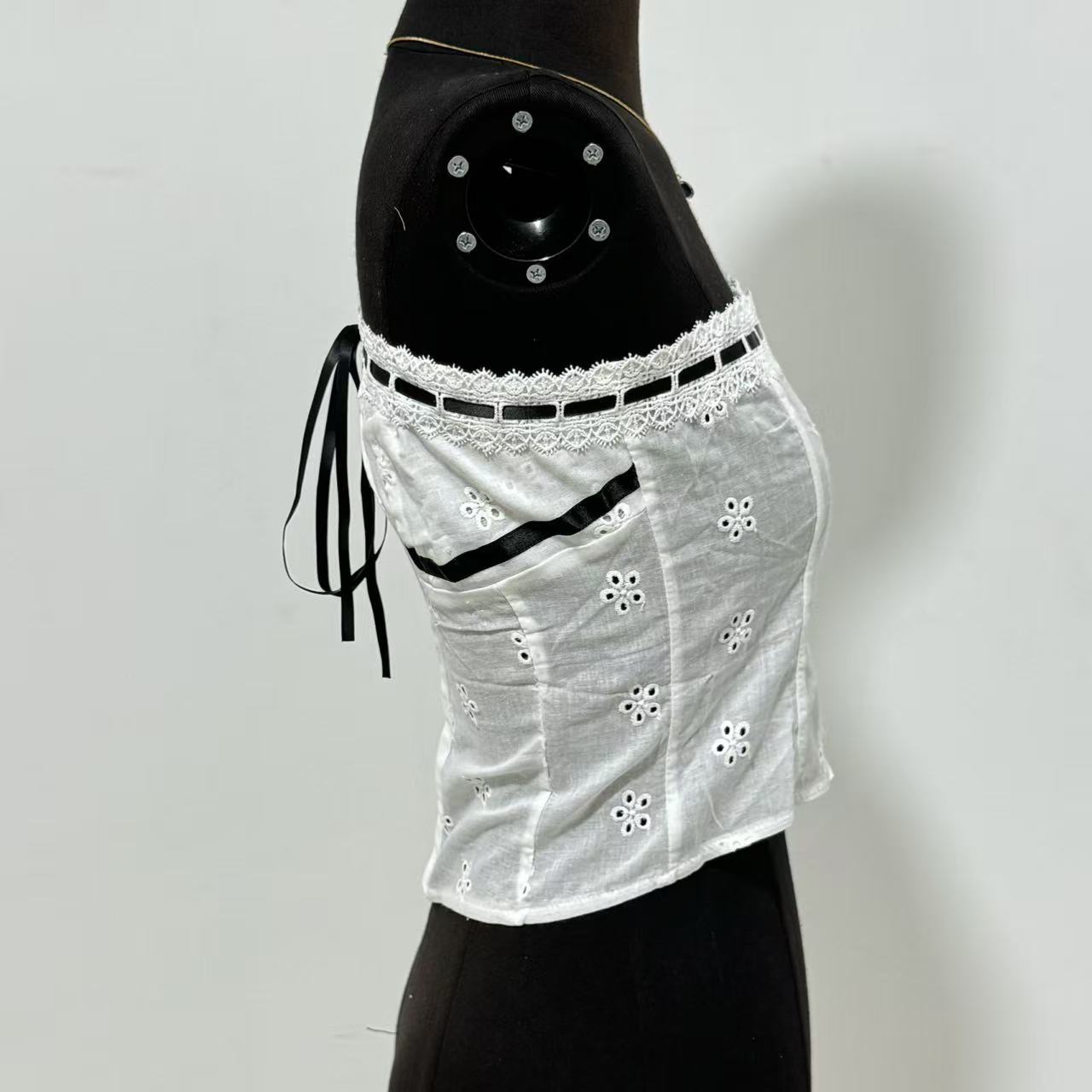 Waist-Cinching Single-Breasted Top