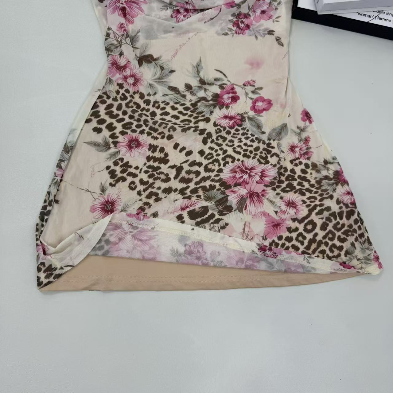 Floral print fitted short dress