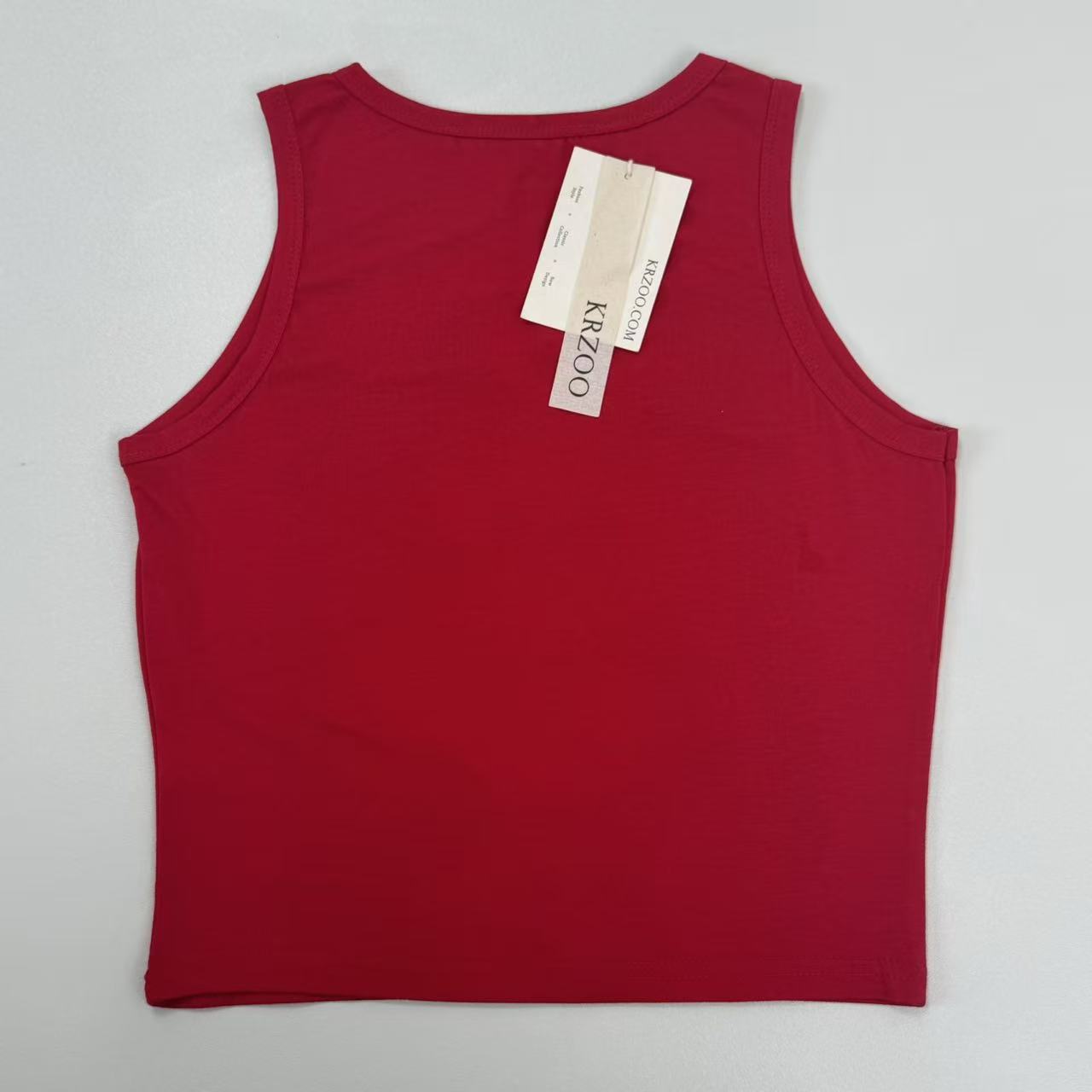 Printed short-sleeved sleeveless vest