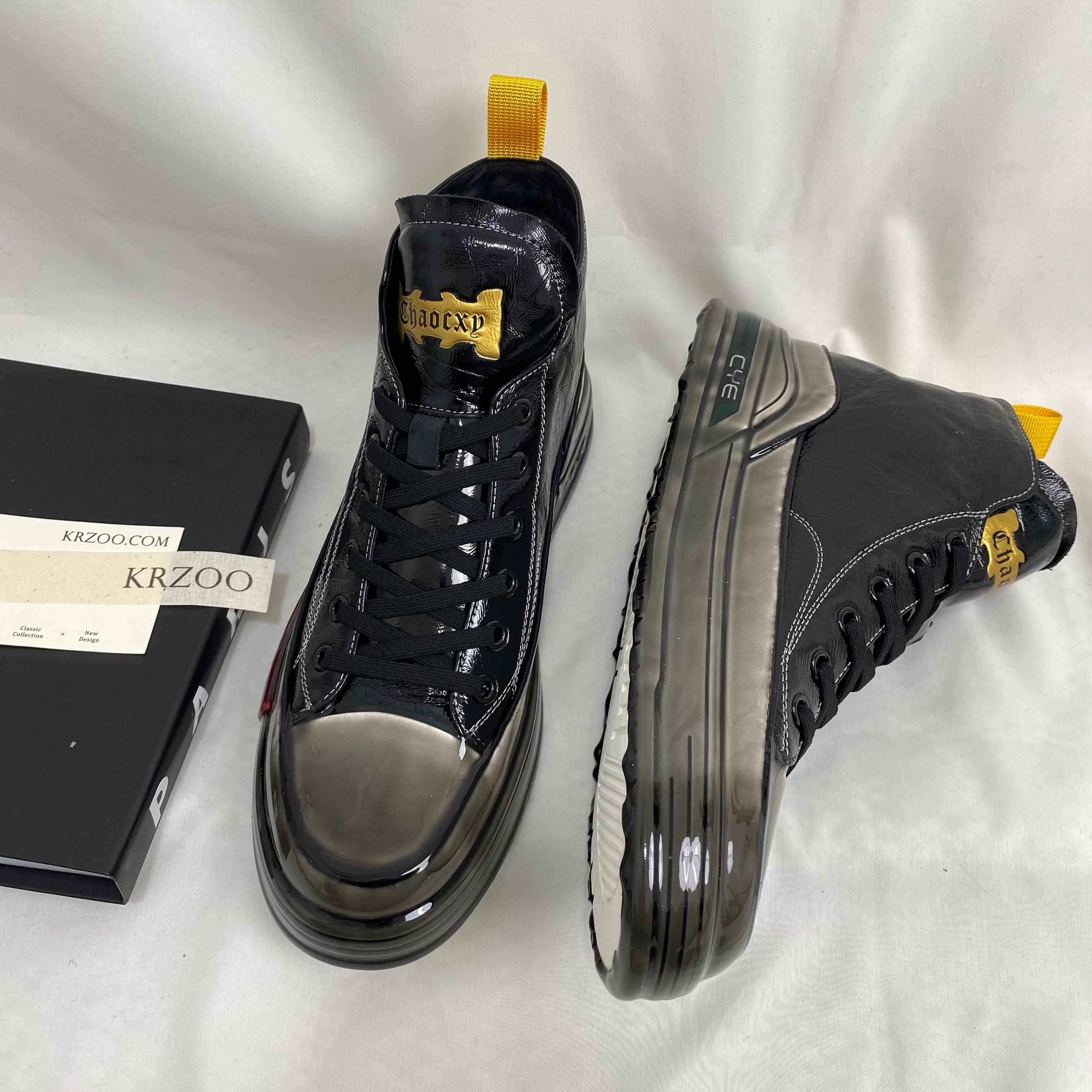 Glued Leather Casual Shoes