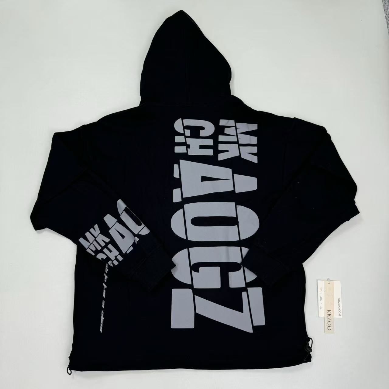 Two-piece sweatshirt with American-style hooded top