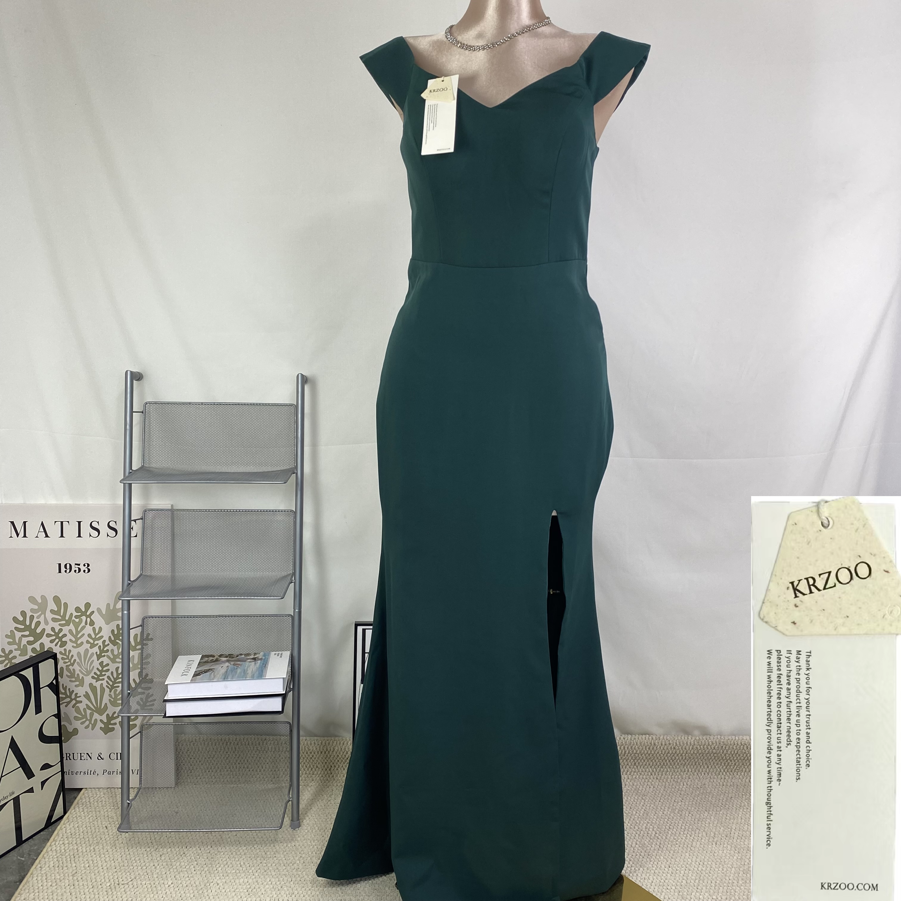 An elegant and flowing party dress