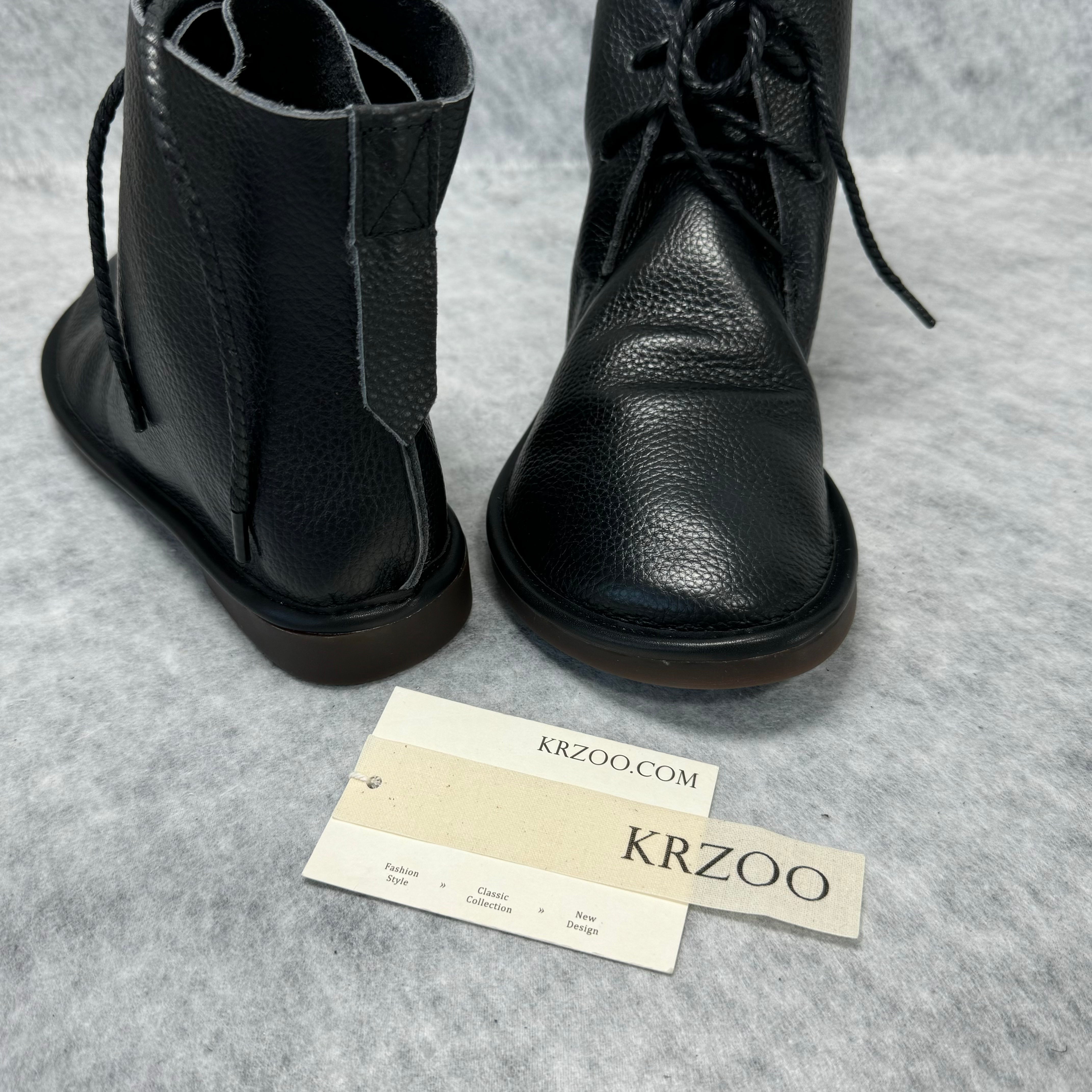 Leather soft leather sole marten boots