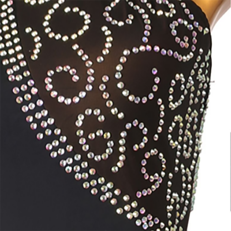 Customisable-Women's Rhinestone Rumba Latin Dance Dresses Performance Dresses
