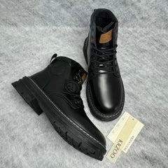 Mid-calf high-top boots