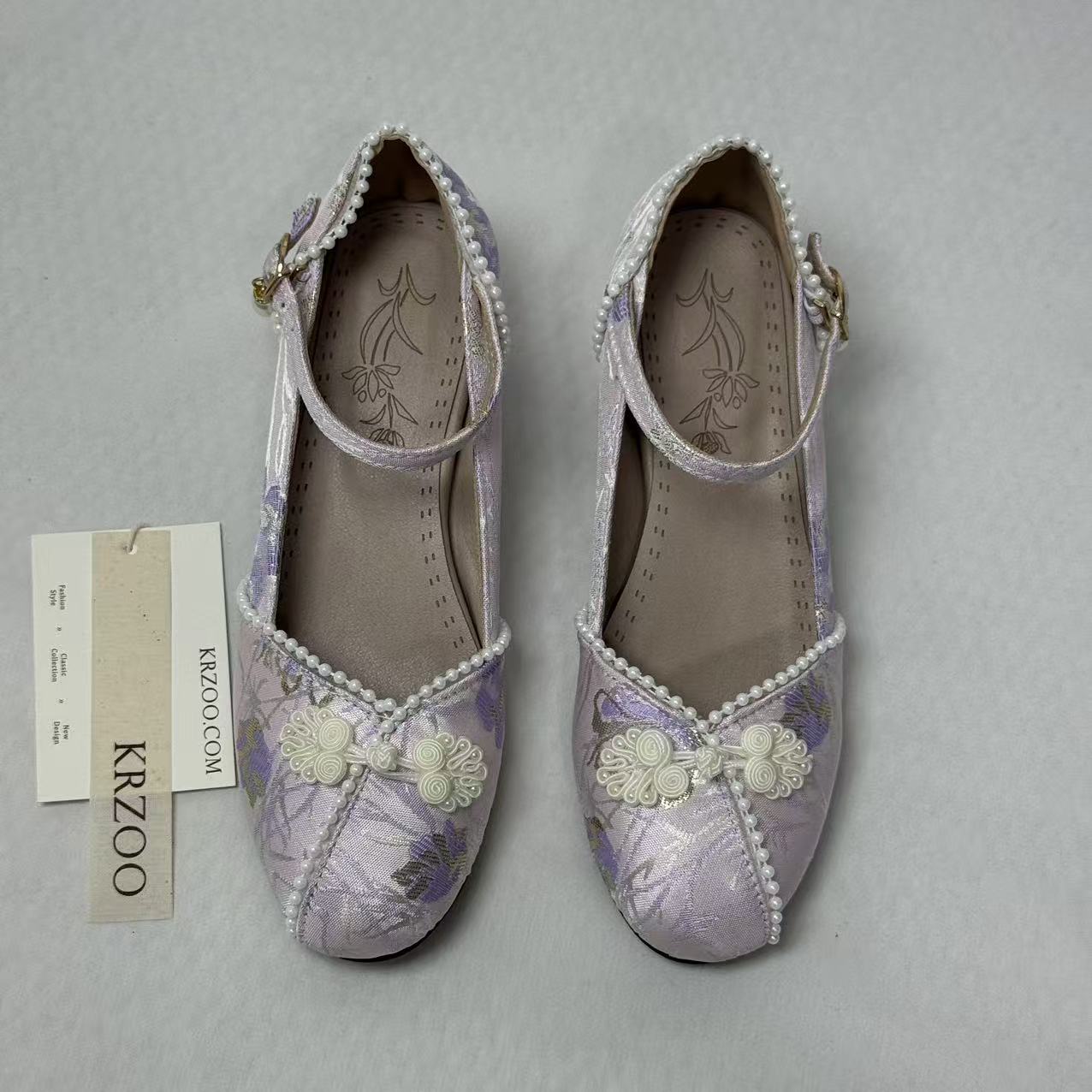 Mary's embroidered high heels