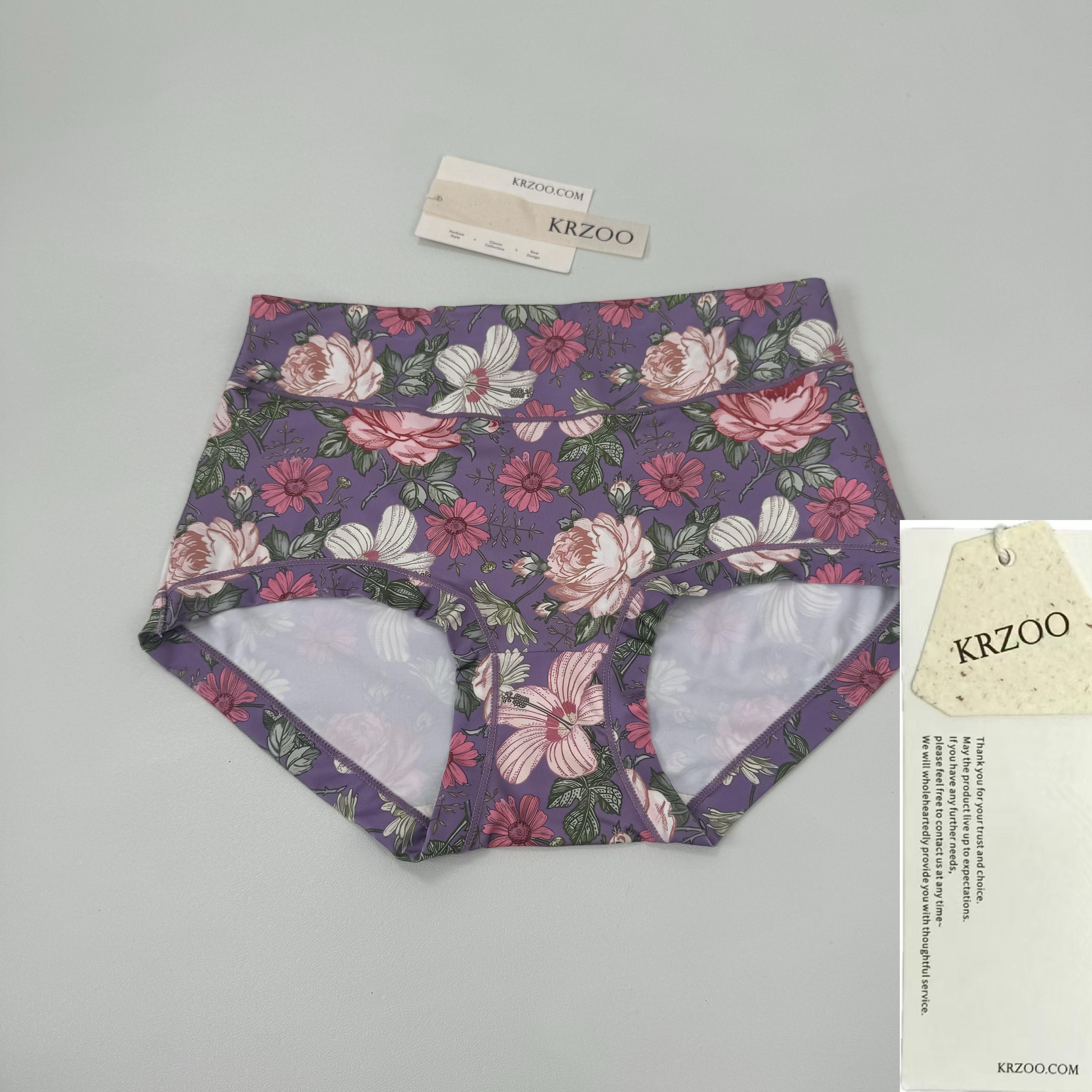 High-waisted printed buttock-raising underwear