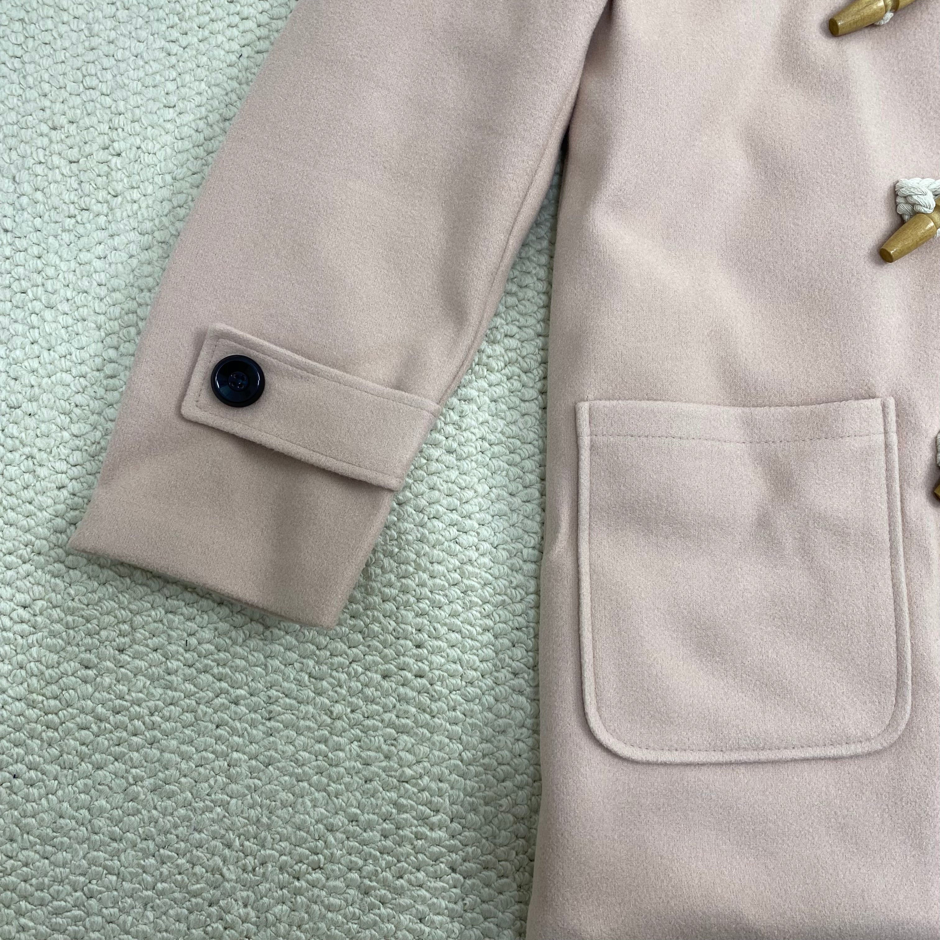Solid Color Double Wooden Button Jacket