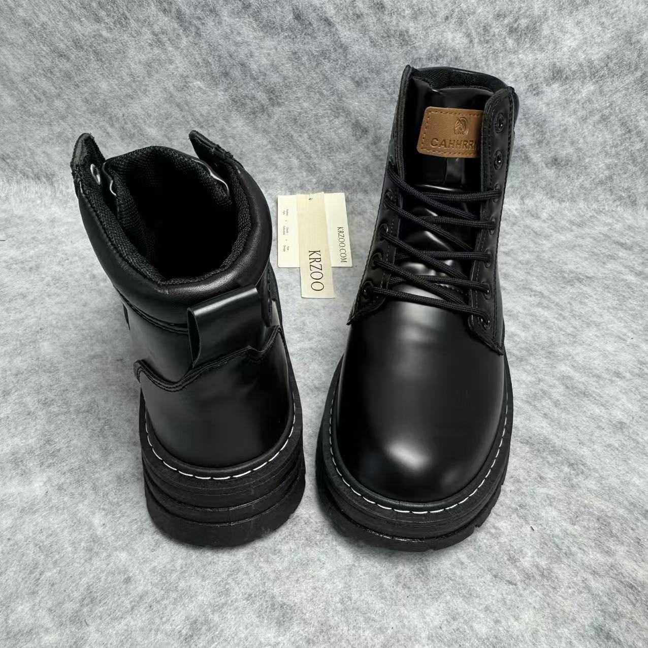 Mid-calf high-top boots