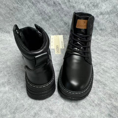 Mid-calf high-top boots
