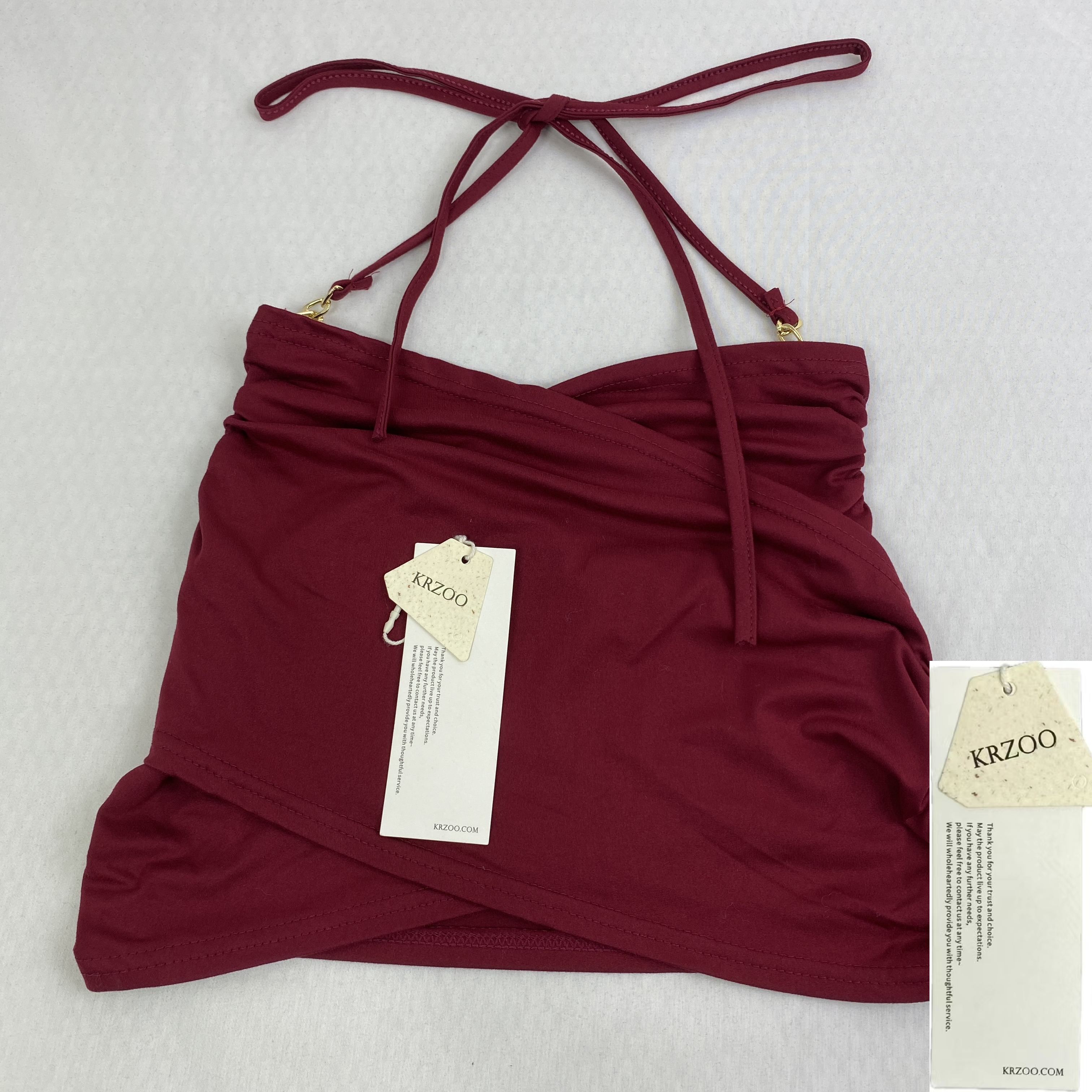 Low-cut neckline short metal chain vest