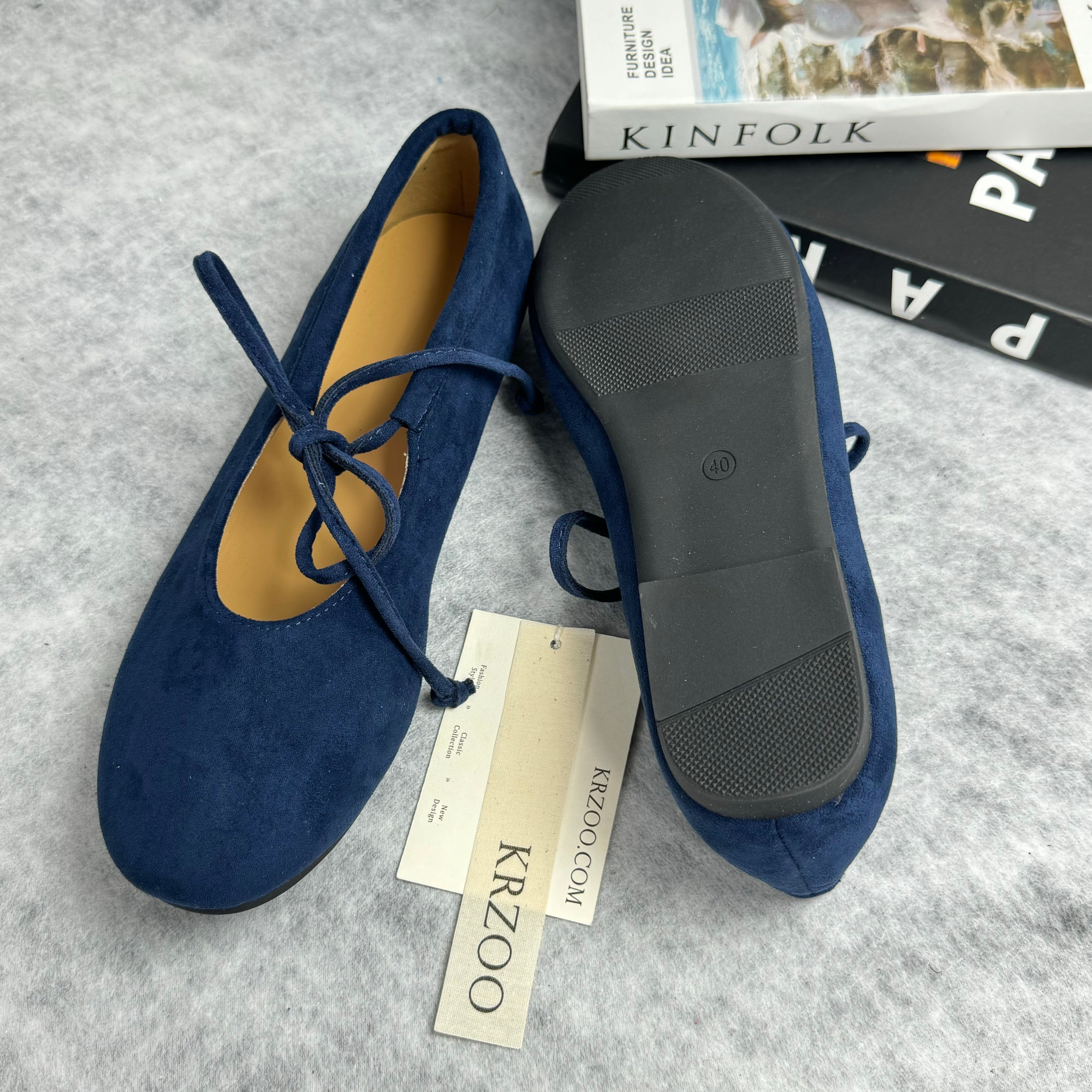 Soft flat bow round-toe Mary Jane shoes