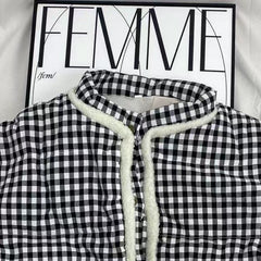 Patchwork Plaid Cotton Coat