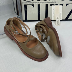 Breathable round-toed flat Roman shoes