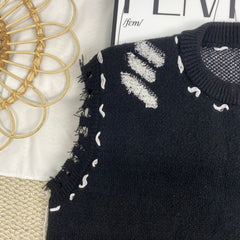 High Street Destroyed Vest Sweater