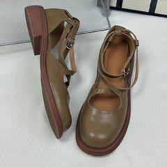Breathable round-toed flat Roman shoes