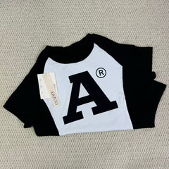 Short-sleeved letter-style t-shirt