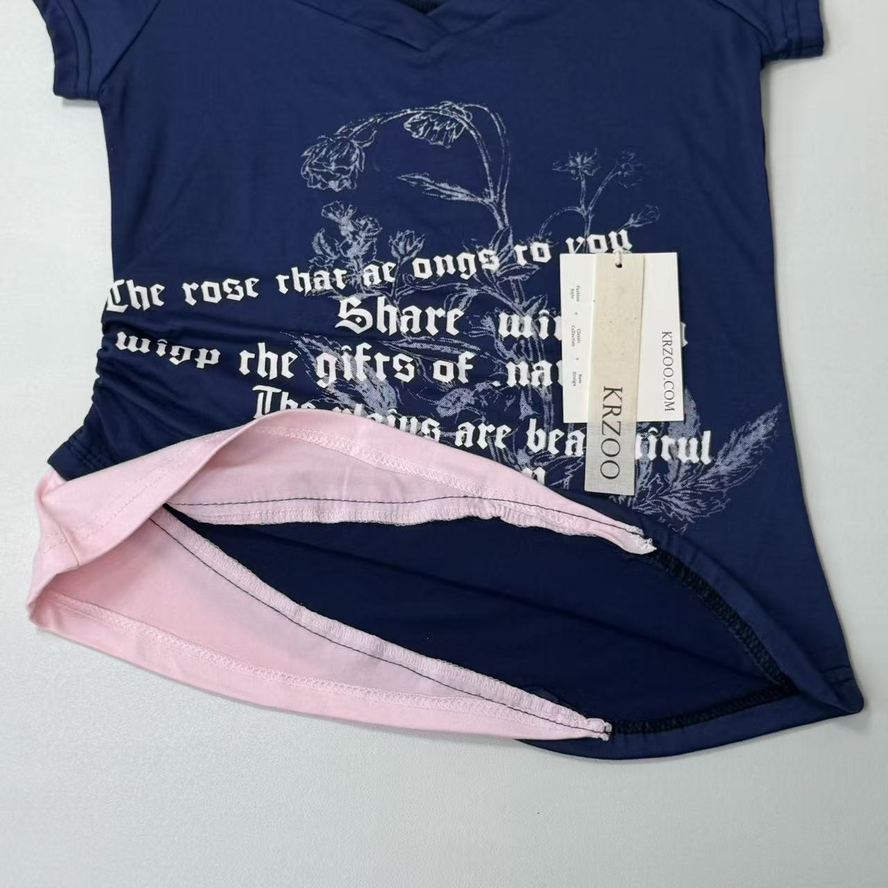 Two-piece off-the-shoulder short-sleeved T-shirts