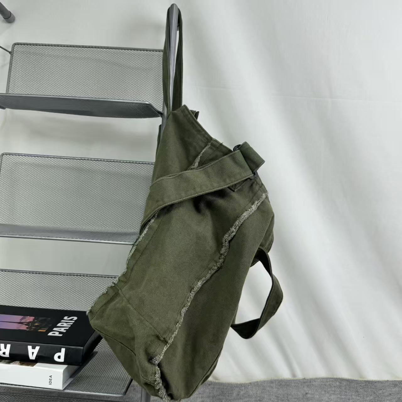 Tote bag with canvas strap